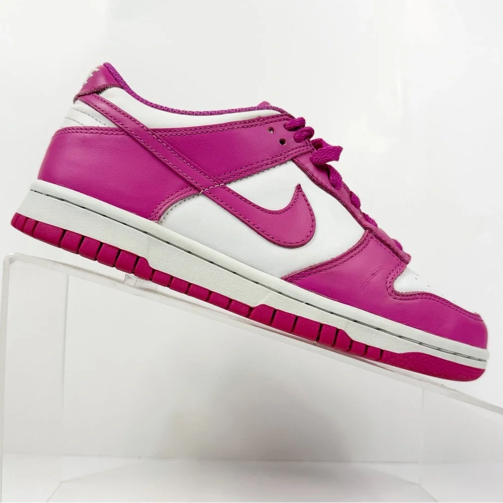 Nike Dunk Low‎ Fuchsia Pink & White 5.5 - Picture 7 of 8